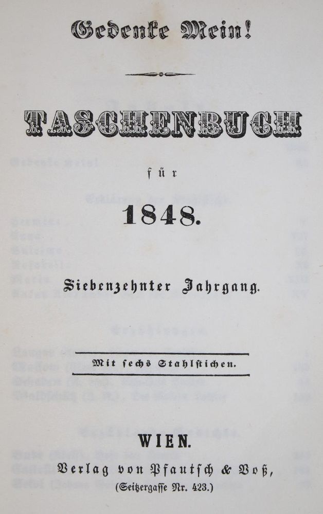 Große Abbildung Nr.3: 133-711 Gedenke mein!: (Almanache)