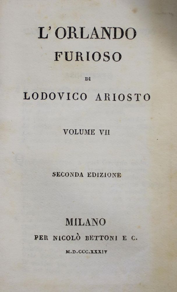 Große Abbildung Nr.1: 133-718 Ariosto,L.: (Literatur und illustrierte Bücher bis 19.Jahrhundert)