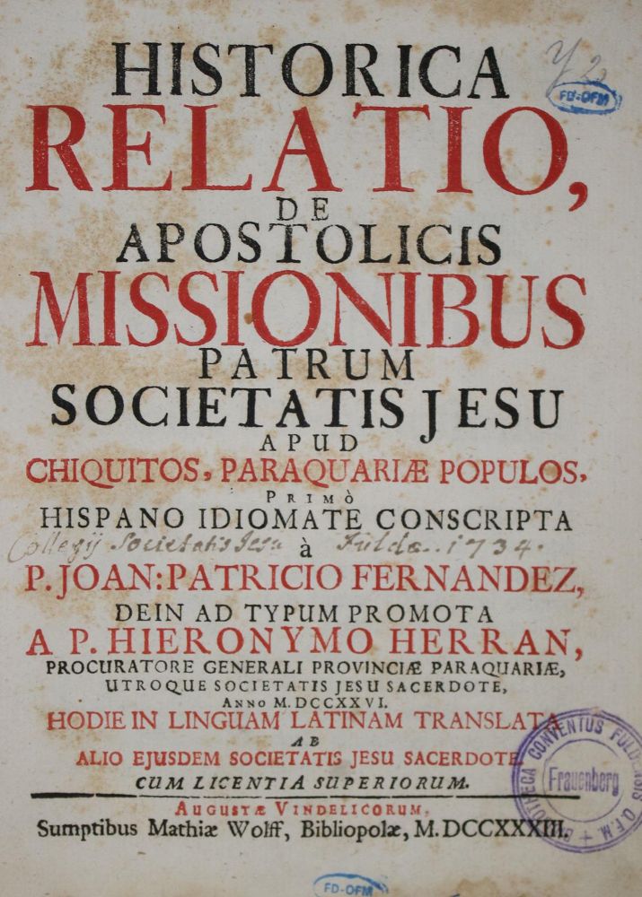 Große Abbildung Nr.1: 133-72 Fernandez,J.P.: (Alte Drucke, Handschriften und Theologie)
