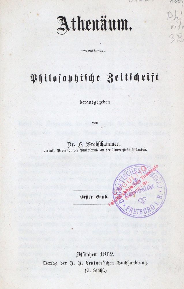 Große Abbildung Nr.1: 133-722 Frohschammer,J. (Hrsg.).: (Athenäum)