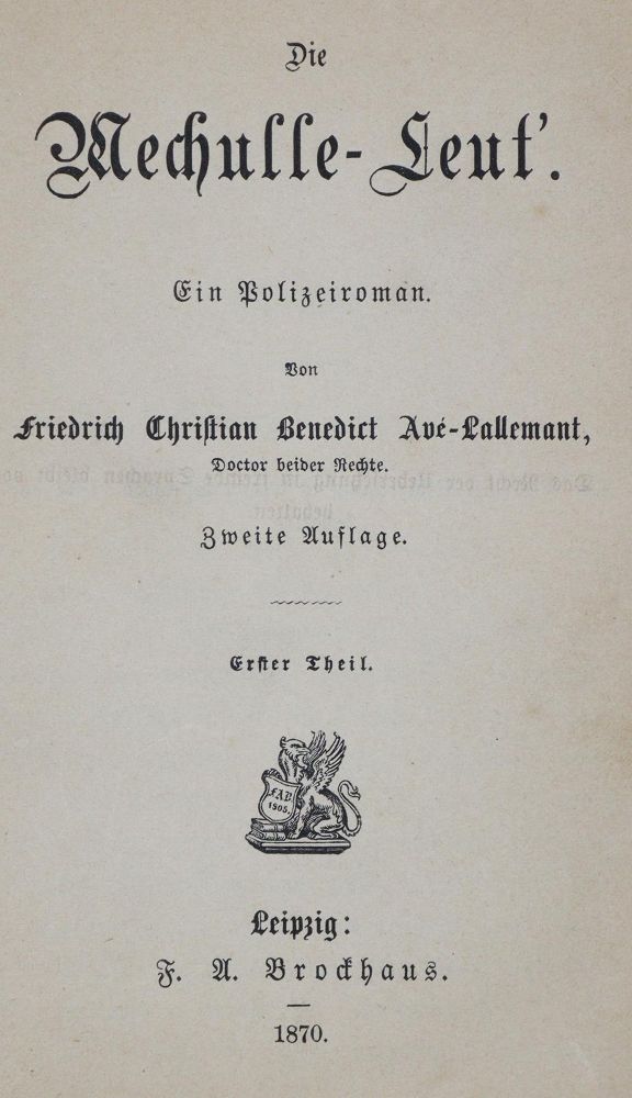 Große Abbildung Nr.1: 133-724 Ave-Lallemant,F.C.B.: (Literatur und illustrierte Bücher bis 19.Jahrhundert)