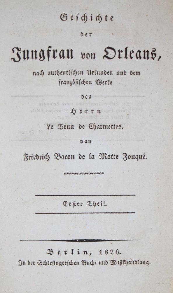 Große Abbildung Nr.1: 133-765 Foque, F. de la Motte.: (Literatur und illustrierte Bücher bis 19.Jahrhundert)