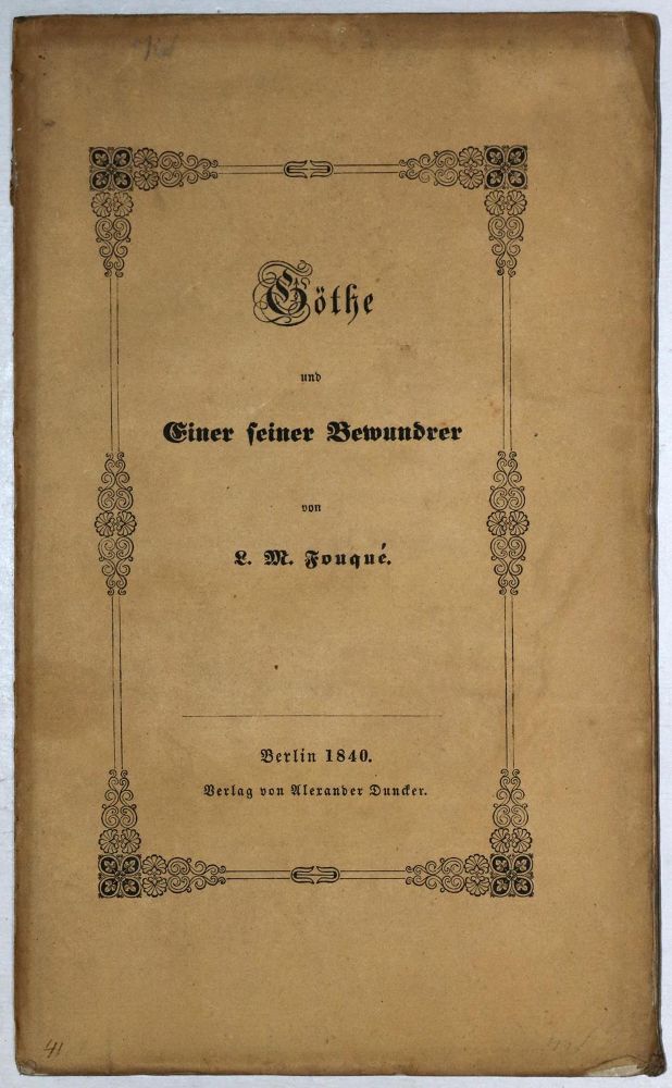 Große Abbildung Nr.1: 133-774 Fouque,F. de la Motte.: (Goethe)