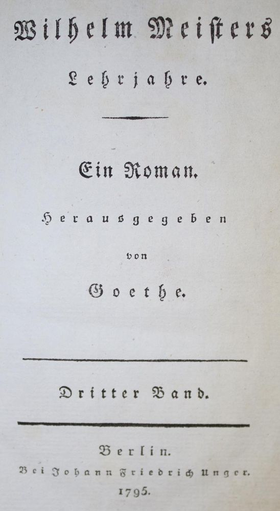 Große Abbildung Nr.1: 133-778 Goethe,(J.W.v.).: (Literatur und illustrierte Bücher bis 19.Jahrhundert)