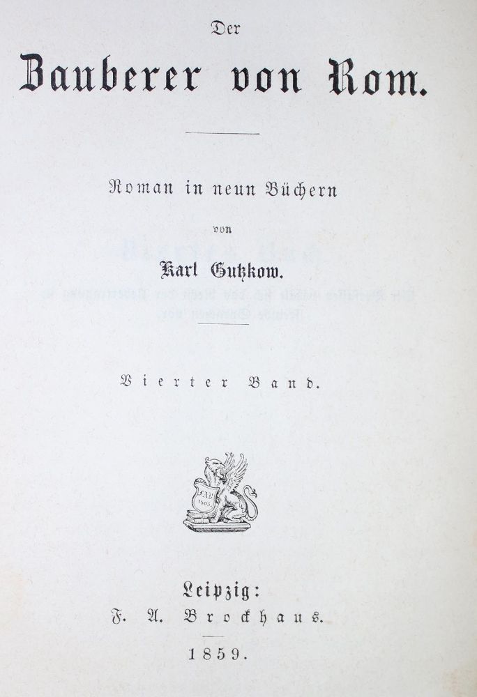 Große Abbildung Nr.1: 133-785 Gutzkow,K.: (Literatur und illustrierte Bücher bis 19.Jahrhundert)