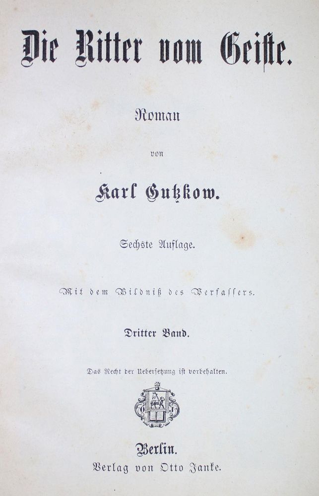 Große Abbildung Nr.1: 133-786 Gutzkow,K.: (Literatur und illustrierte Bücher bis 19.Jahrhundert)