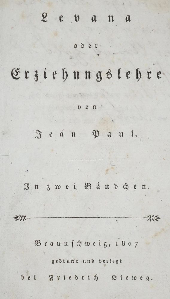 Große Abbildung Nr.1: 133-797 Jean Paul (d.i. J.P.F.Richter).: (Literatur und illustrierte Bücher bis 19.Jahrhundert)