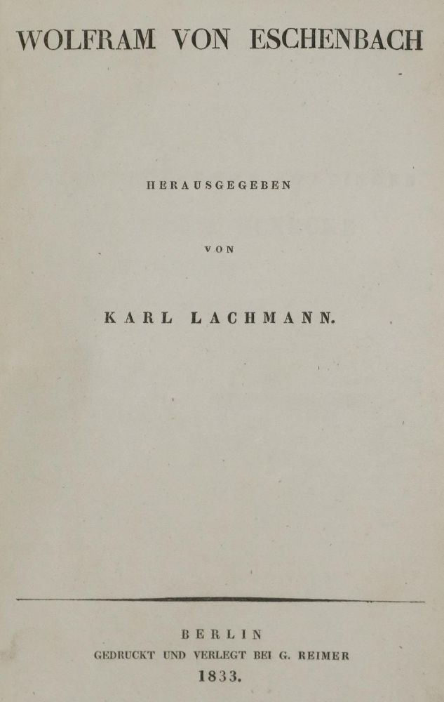 Große Abbildung Nr.1: 133-802 Lachmann,K.: (Literatur und illustrierte Bücher bis 19.Jahrhundert)