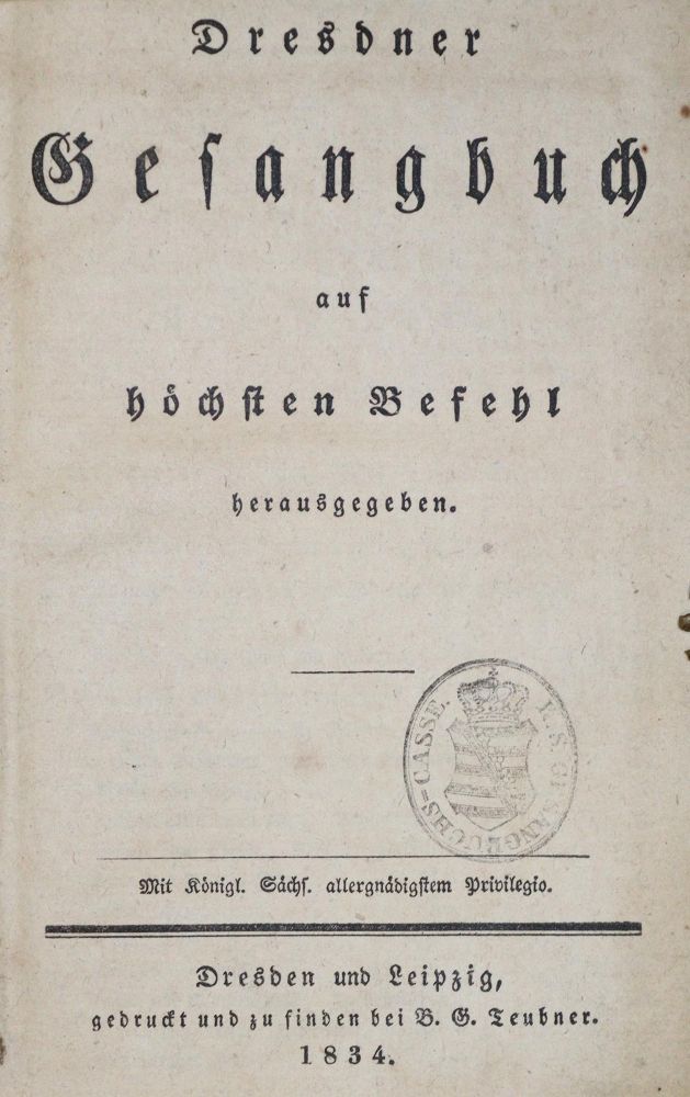 Große Abbildung Nr.1: 133-81 Dresdner Gesangbuch: (Gesangbücher)