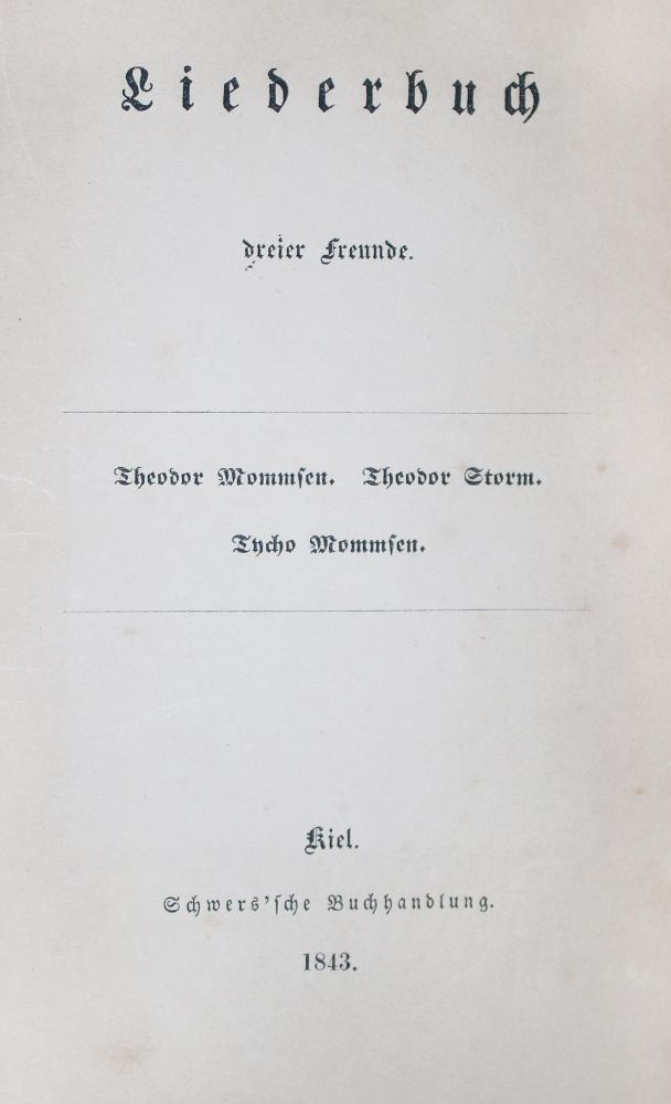 Große Abbildung Nr.1: 133-833 Mommsen,Th.,Th.Storm u. T.Mommsen.: (Literatur und illustrierte Bücher bis 19.Jahrhundert)