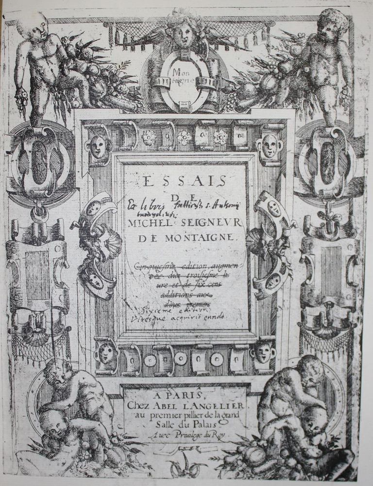Große Abbildung Nr.2: 133-834 Montaigne,M.de.: (Literatur und illustrierte Bücher bis 19.Jahrhundert)