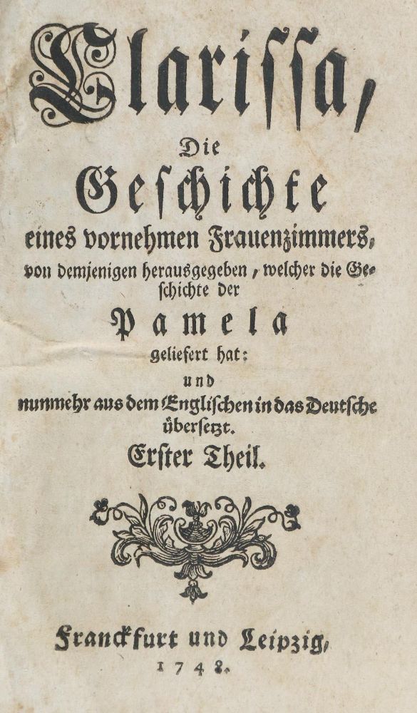 Große Abbildung Nr.1: 133-850 (Richardson, Samuel).: (Literatur und illustrierte Bücher bis 19.Jahrhundert)