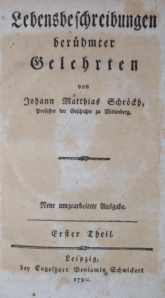 Große Abbildung Nr.1: 133-875 Schröckh,J.M.: (Literatur und illustrierte Bücher bis 19.Jahrhundert)