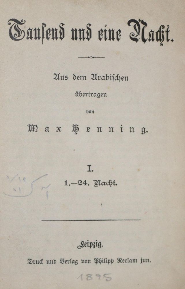Große Abbildung Nr.2: 133-887 Tausend und Eine Nacht.: (Literatur und illustrierte Bücher bis 19.Jahrhundert)