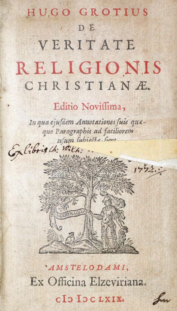 Große Abbildung Nr.2: 133-90 Grotius,H.: (Alte Drucke, Handschriften und Theologie)