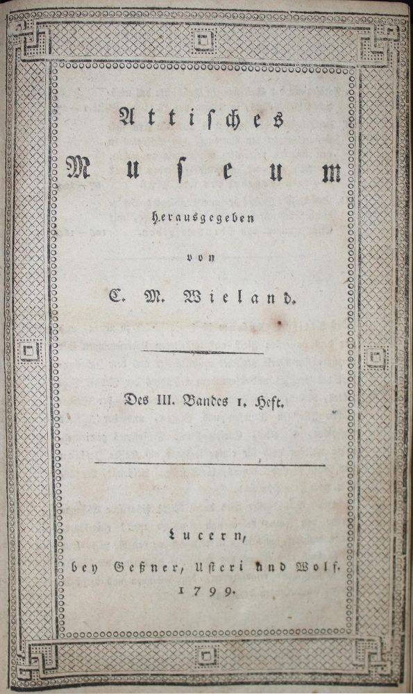 Große Abbildung Nr.1: 133-914 Wieland,C.M.: (Literatur und illustrierte Bücher bis 19.Jahrhundert)