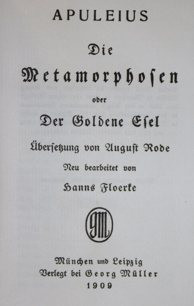Große Abbildung Nr.1: 133-926 Apuleius.: (Literatur und illustrierte Bücher 20.Jahrhundert - Alte Literatur in modernen Ausgaben)