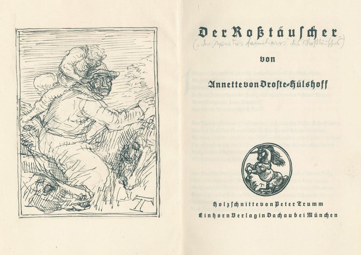 Große Abbildung Nr.2: 133-970 Droste-Hülshoff,A.v.: (Literatur und illustrierte Bücher 20.Jahrhundert - Alte Literatur in modernen Ausgaben)