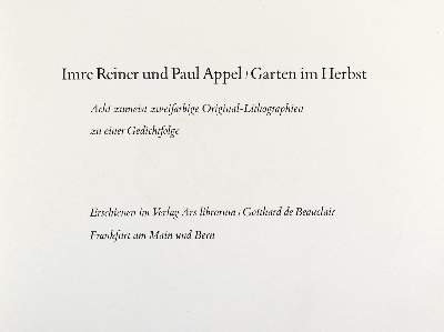 Bild Nr.2: 133-1110 Appel, P.: (Reiner)
