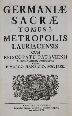 Bild Nr.1: 133-117 Hansiz,M.: (Alte Drucke, Handschriften und Theologie)