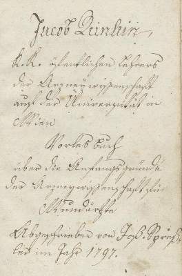 Bild Nr.1: 133-1207 Reinlein,J.: (Medizin, Handschriften)
