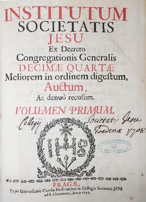 Bild Nr.1: 133-128 Institutum Sociuetatis Jesu:: (Alte Drucke, Handschriften und Theologie)