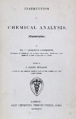 Bild Nr.1: 133-1295 Fresenius,C.R.: (Verschiedene Gebiete - Varia, Chemie)