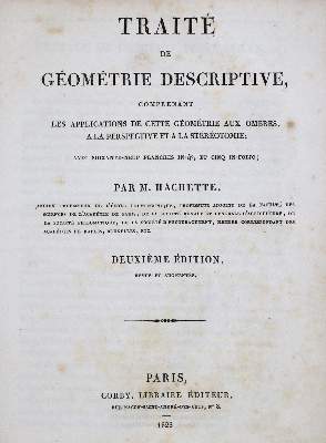 Bild Nr.3: 133-1324 Hachette,(J.N.).: (Verschiedene Gebiete - Varia, Mathematik)