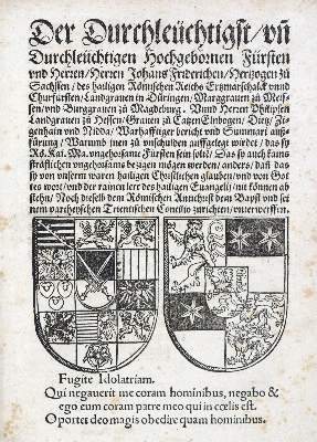 Bild Nr.1: 133-133 Johann Friedrich I. Kurfürst v. Sachsen u. Philipp v. Hessen.: (Alte Drucke, Handschriften und Theologie)