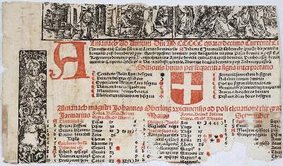 Bild Nr.2: 133-134 Einbandmakulatur.: (Kalender)