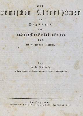 Bild Nr.1: 133-1401 Raiser,(J.N.)v.: (Deutschland, Augsburg)