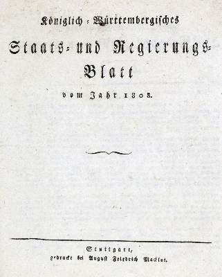 Bild Nr.1: 133-1437 Staats- und Regierungsblatt.: (Deutschland, Baden-Württemberg)