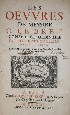 Bild Nr.1: 133-149 Le Bret,C.: (Alte Drucke, Handschriften und Theologie)
