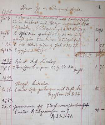 Bild Nr.1: 133-1503 Geschäftsbuch: (Deutschland, Kitzingen, Handschriften)