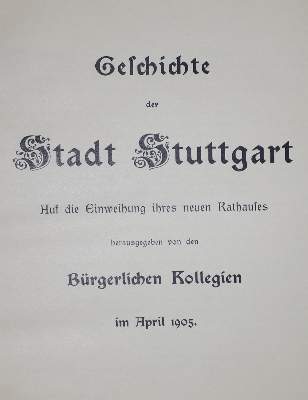 Bild Nr.2: 133-1542 Geschichte der Stadt Stuttgart.: (Deutschland, Stuttgart)