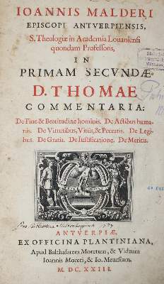 Bild Nr.1: 133-156 Malderus,J. (d.i. J. van Malderen).: (Alte Drucke, Handschriften und Theologie)