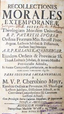 Bild Nr.1: 133-160 Mayr,C.: (Alte Drucke, Handschriften und Theologie)
