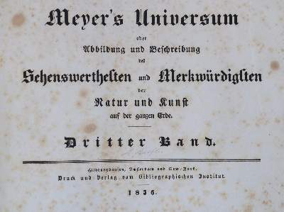 Bild Nr.1: 133-1660 Meyer's Universum.: (Verschiedene Länder - Geschichte)