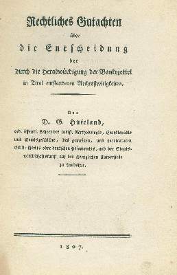 Bild Nr.1: 133-1687 Hufeland,D.G.: (Verschiedene Länder - Geschichte, Tirol)