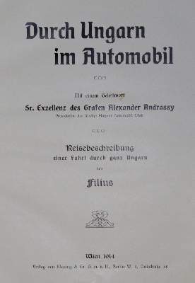 Bild Nr.1: 133-1693 Filius (d.i. A.Schmal).: (Verschiedene Länder - Geschichte, Ungarn, Auto)