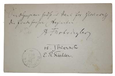 Bild Nr.2: 133-1702 Furtwaengler, Adolf,: (Autographen)