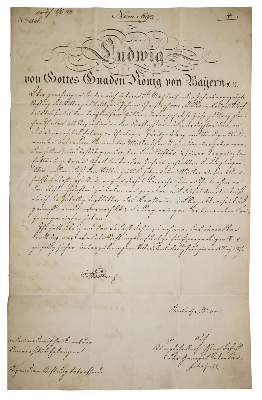 Bild Nr.1: 133-1715 Ludwig I. König von Bayern: (Autographen)