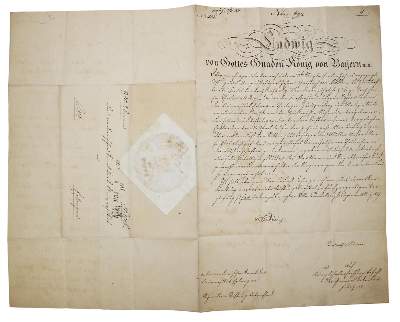 Bild Nr.2: 133-1715 Ludwig I. König von Bayern: (Autographen)