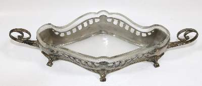 Bild Nr.2: 133-1788 Zinnschale mit Glaseinsatz: (Varia)