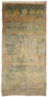 Bild Nr.1: 133-1819 Rollbild (Patua): (Asiatika, Thangka)