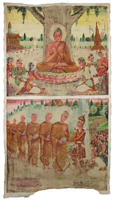 Bild Nr.1: 133-1820 Rollbild (Patua).: (Asiatika, Thangkas)