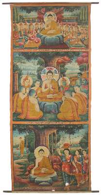 Bild Nr.1: 133-1821 Rollbild (Patua).: (Asiatika, Thangka)