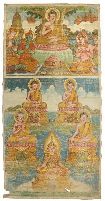 Bild Nr.1: 133-1824 Rollbild (Patua).: (Asiatika, Thangka)