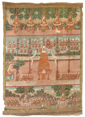 Bild Nr.1: 133-1825 Rollbild (Patua).: (Asiatika, Thangka)