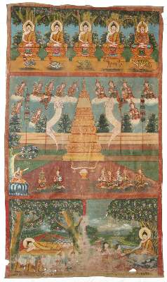 Bild Nr.1: 133-1826 Rollbild (Patua).: (Asiatika, Thangka)